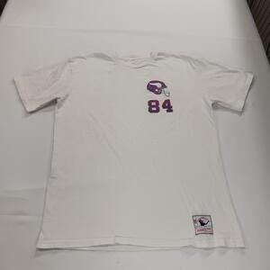 Vintage Notalgia Co Mitchell & Ness Men's White Cotton Graphic T-Shirt Size L